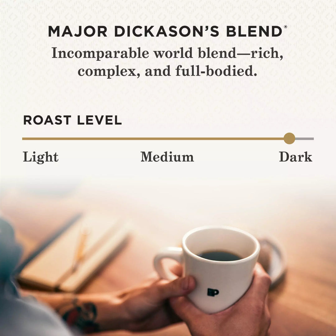 Major Dickason's Blend Whole Bean Coffee, Premium Dark Roast