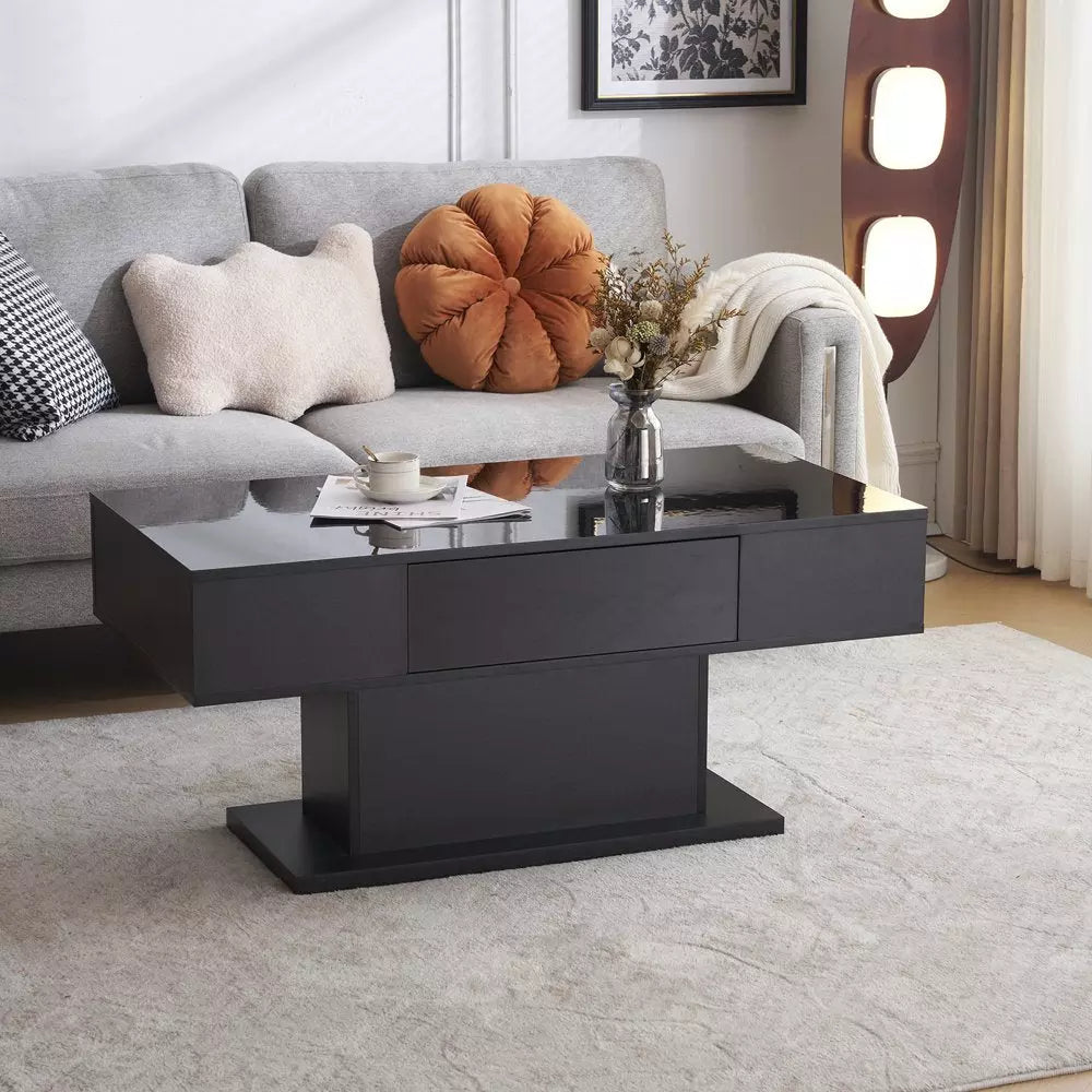 High Gloss LED Coffee Table: Stylish Cocktail Table