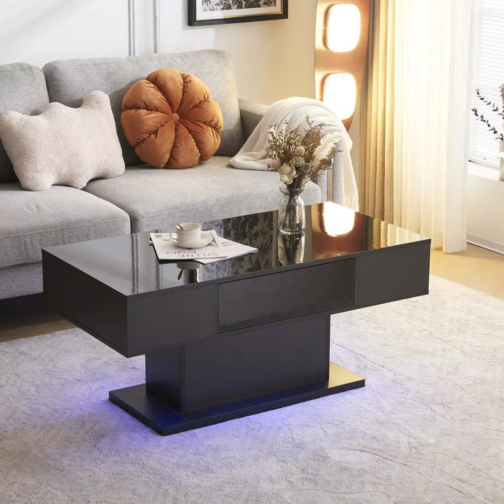 High Gloss LED Coffee Table: Stylish Cocktail Table