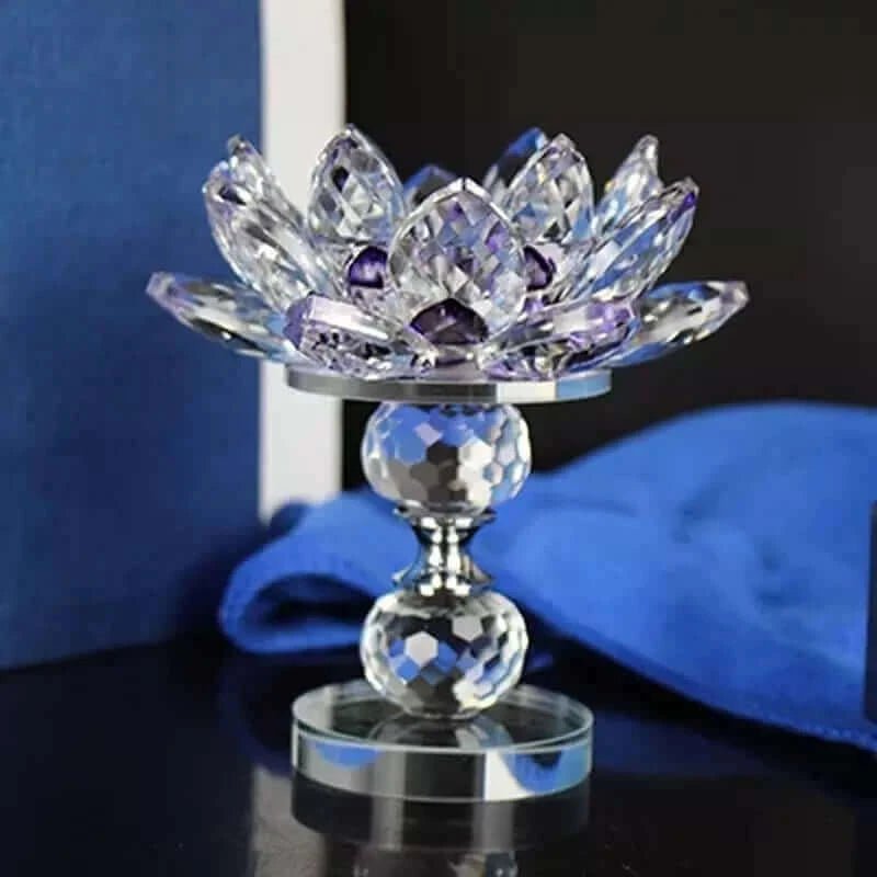 Crystal Lotus Tealight Candleholder