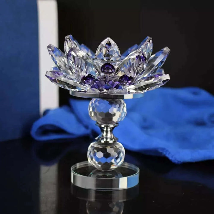 Crystal Lotus Tealight Candleholder