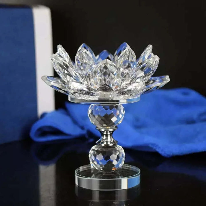 Crystal Lotus Tealight Candleholder