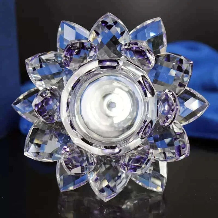 Crystal Lotus Tealight Candleholder