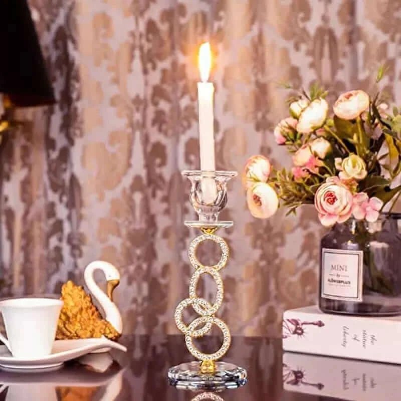 Crystal Taper Candle Holders