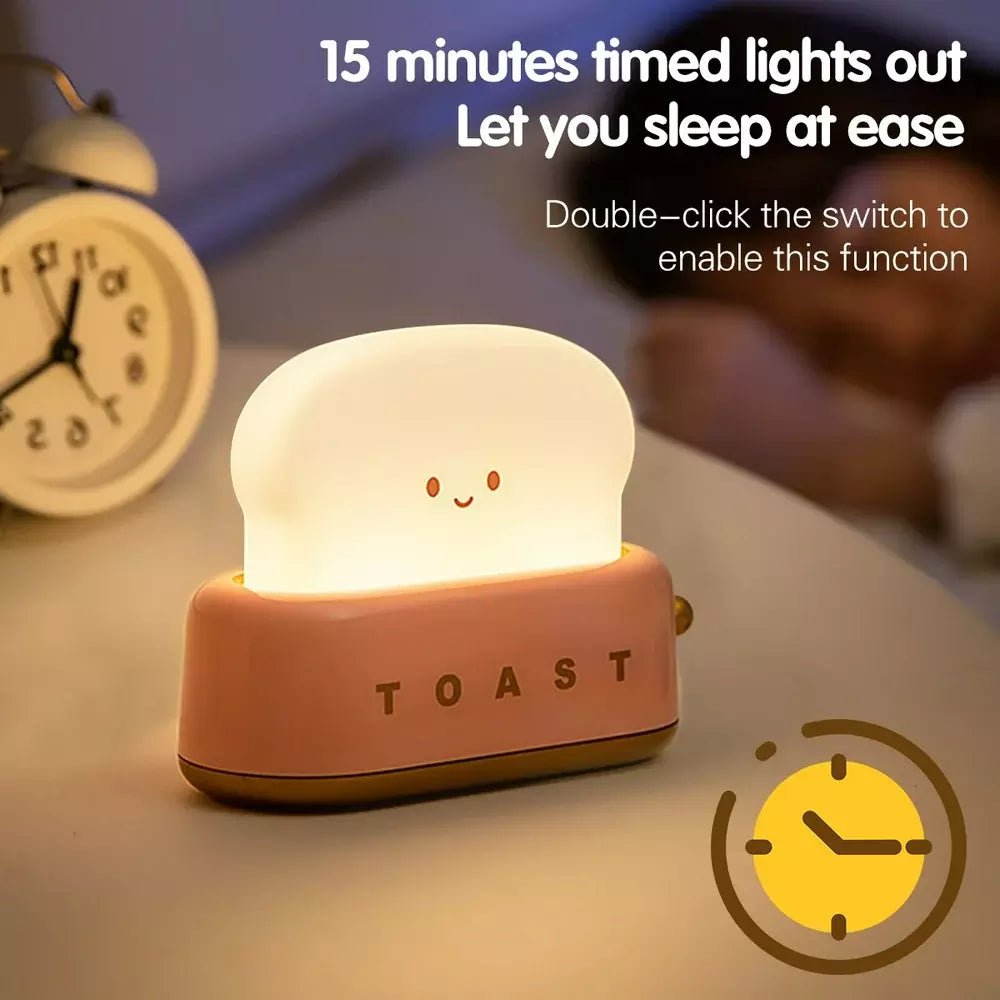 Cute Bread Night Light, Bedside Sleep or Reading Light