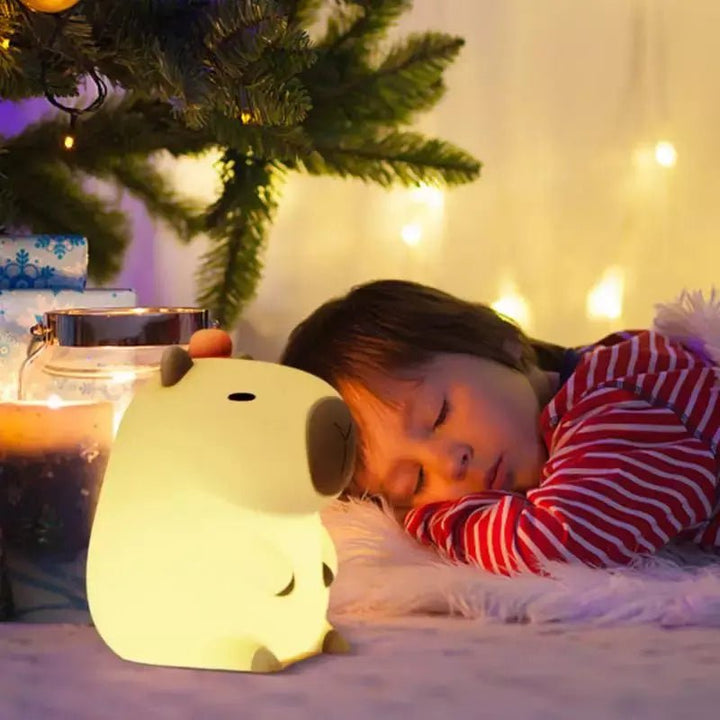 Cute Cartoon Capybara Silicone Night Light