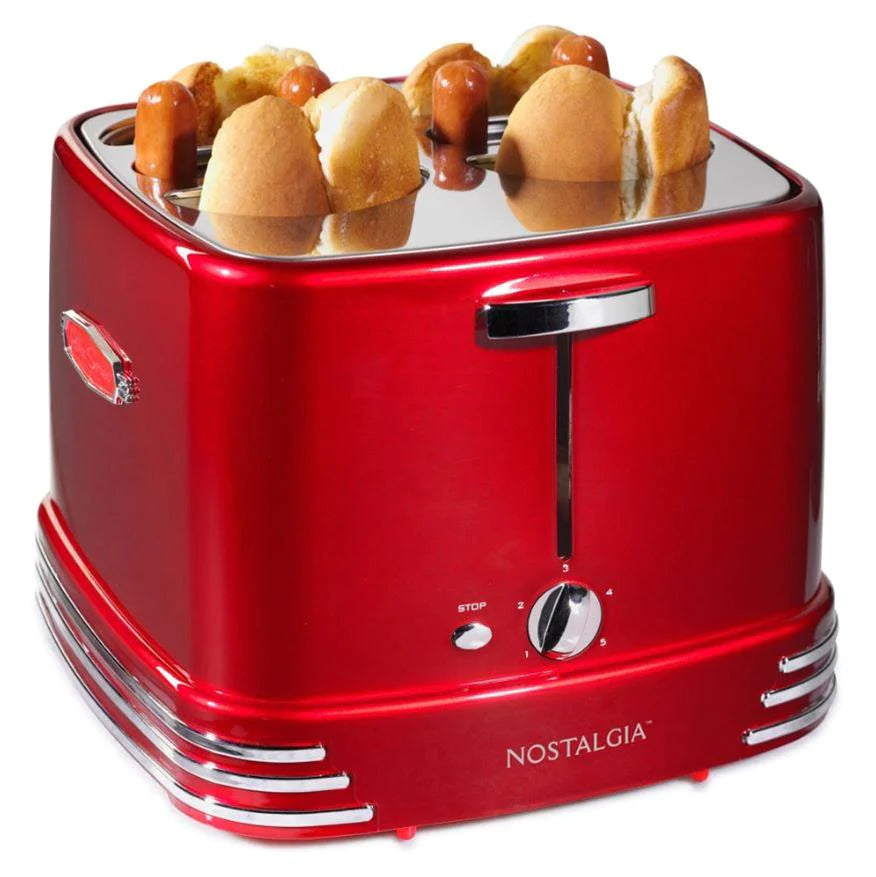 Pop Up Hot Dog Toaster - Red HDT-800 RETRO