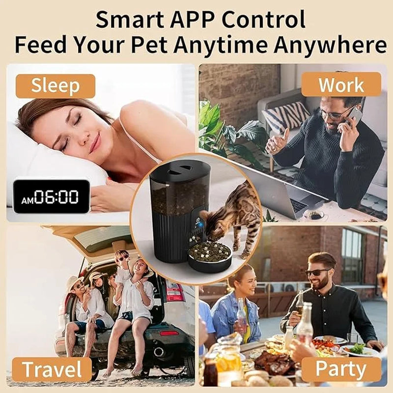 WiFi-Enabled Smart Automatic Pet Feeder - Remote App Control