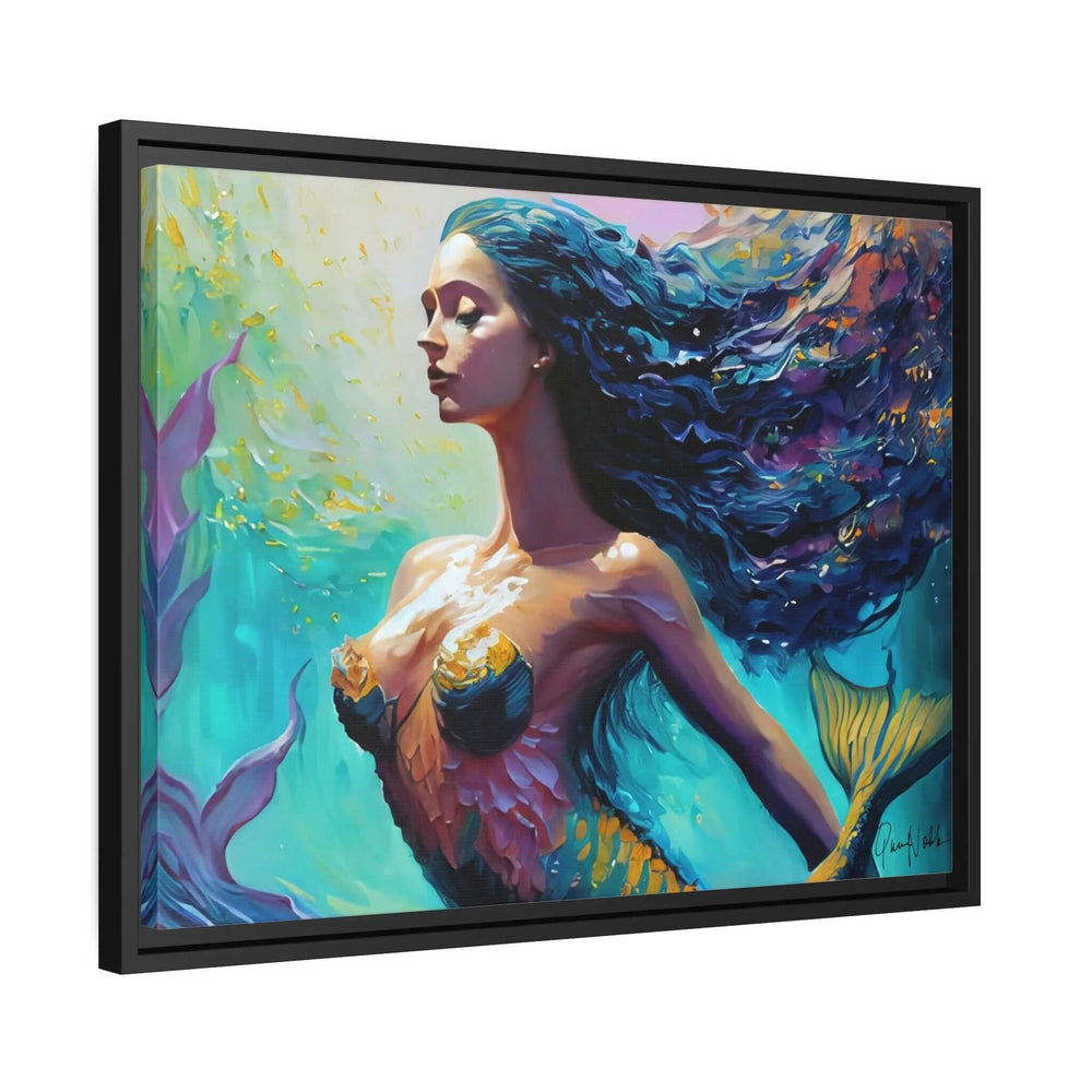 Mermaid Canvas Wall Art With Frame - By QueenNoble