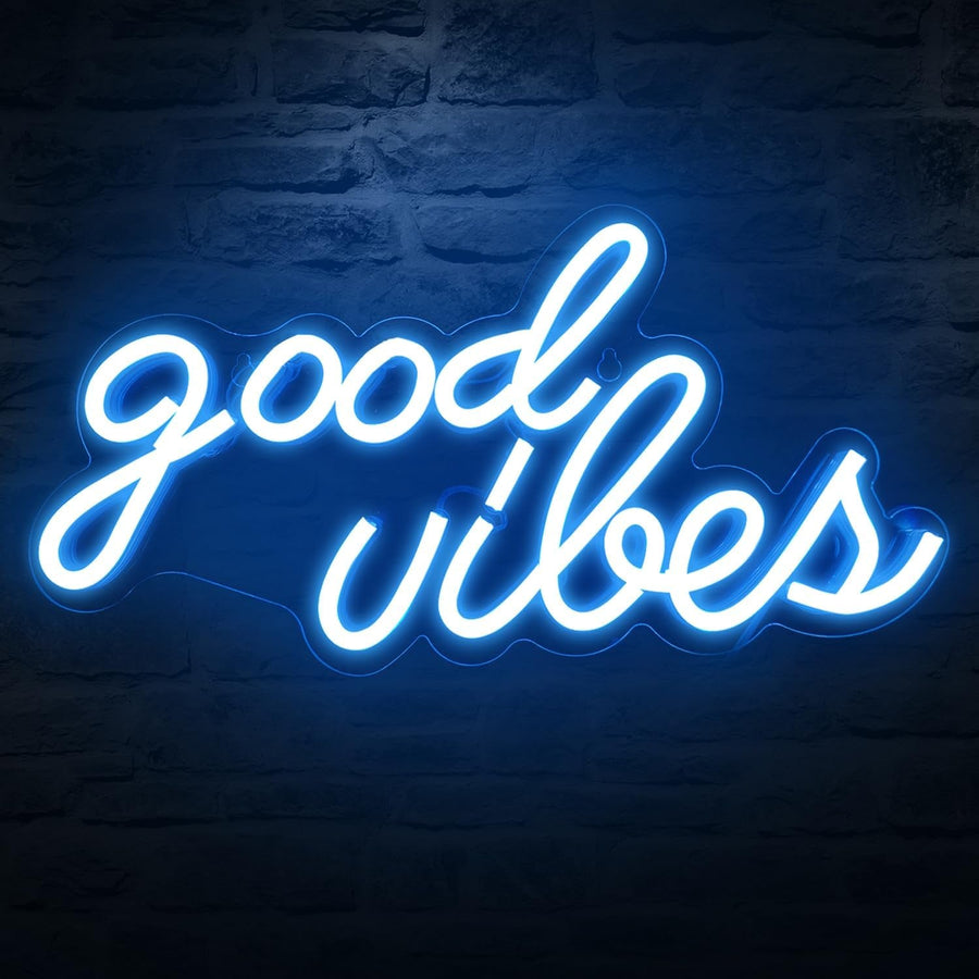 DECANIT Good Vibes Neon Sign for Bedroom Wall