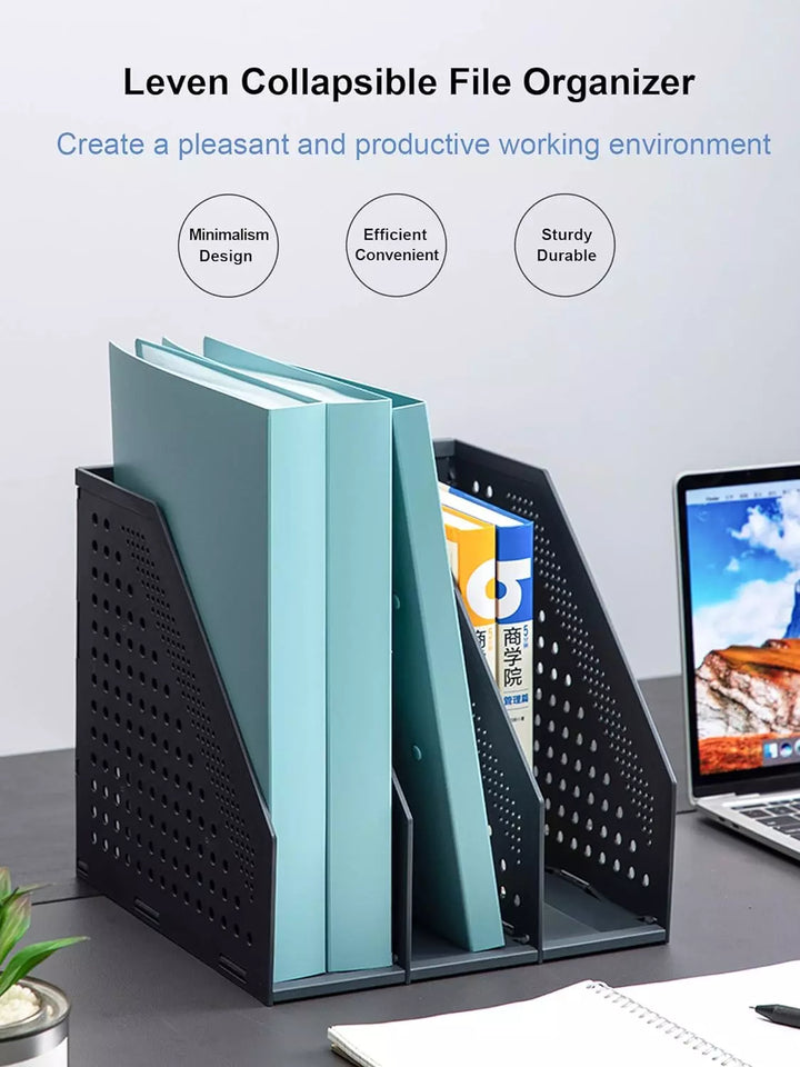 Collapsible Magazine File Holder/Desk Organizer for Office Organization