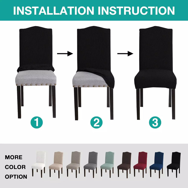 Set of 6 Dining Chair Covers, Stretch Chair Covers for Dining Room