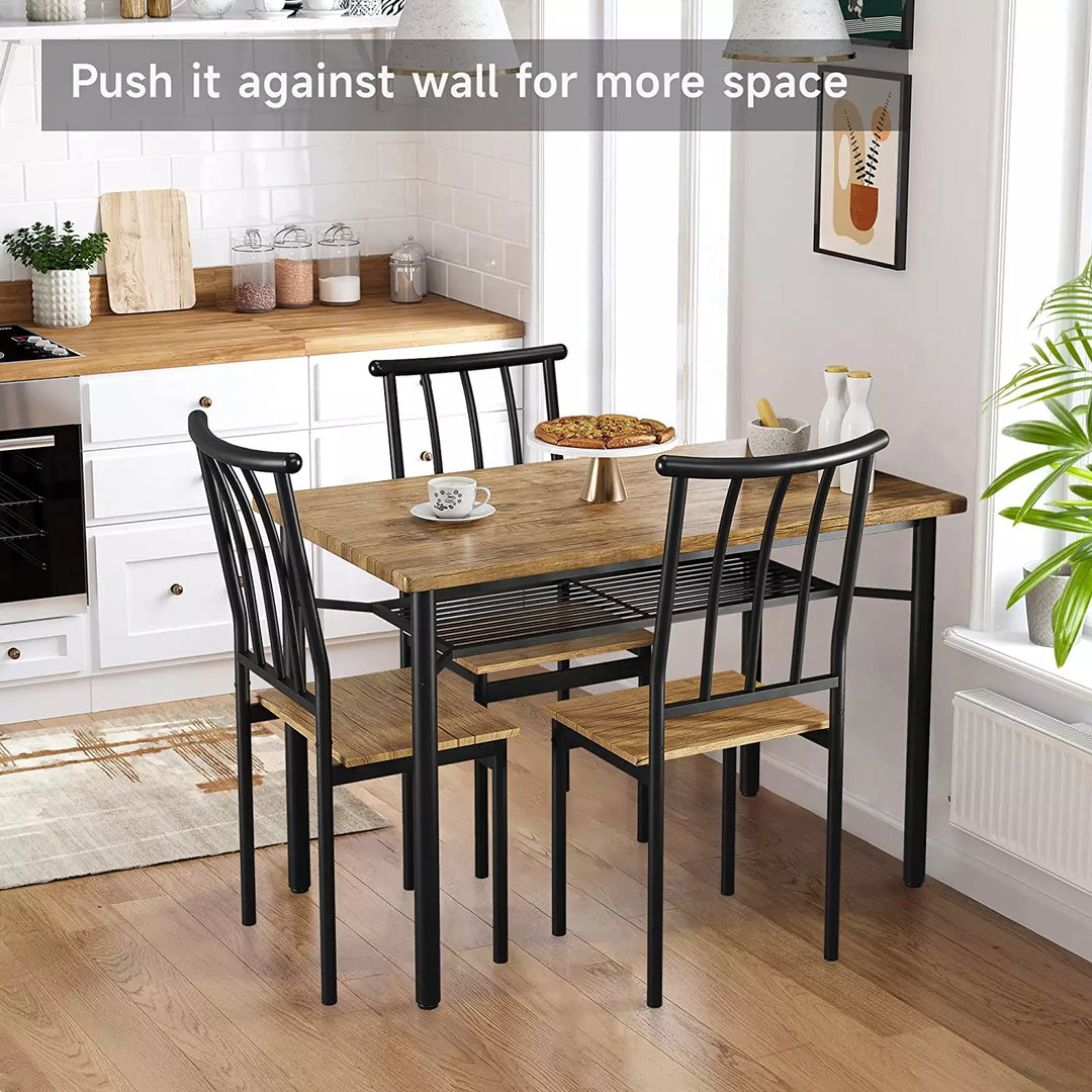 Dining Table Set for 4, Modern Indoor Rectangular 5-Piece Dining Table