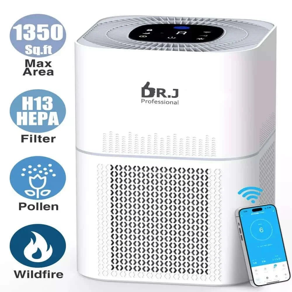 DR. J Professional Smart WiFi HEPA Air Purifier for Home up to 1350ft