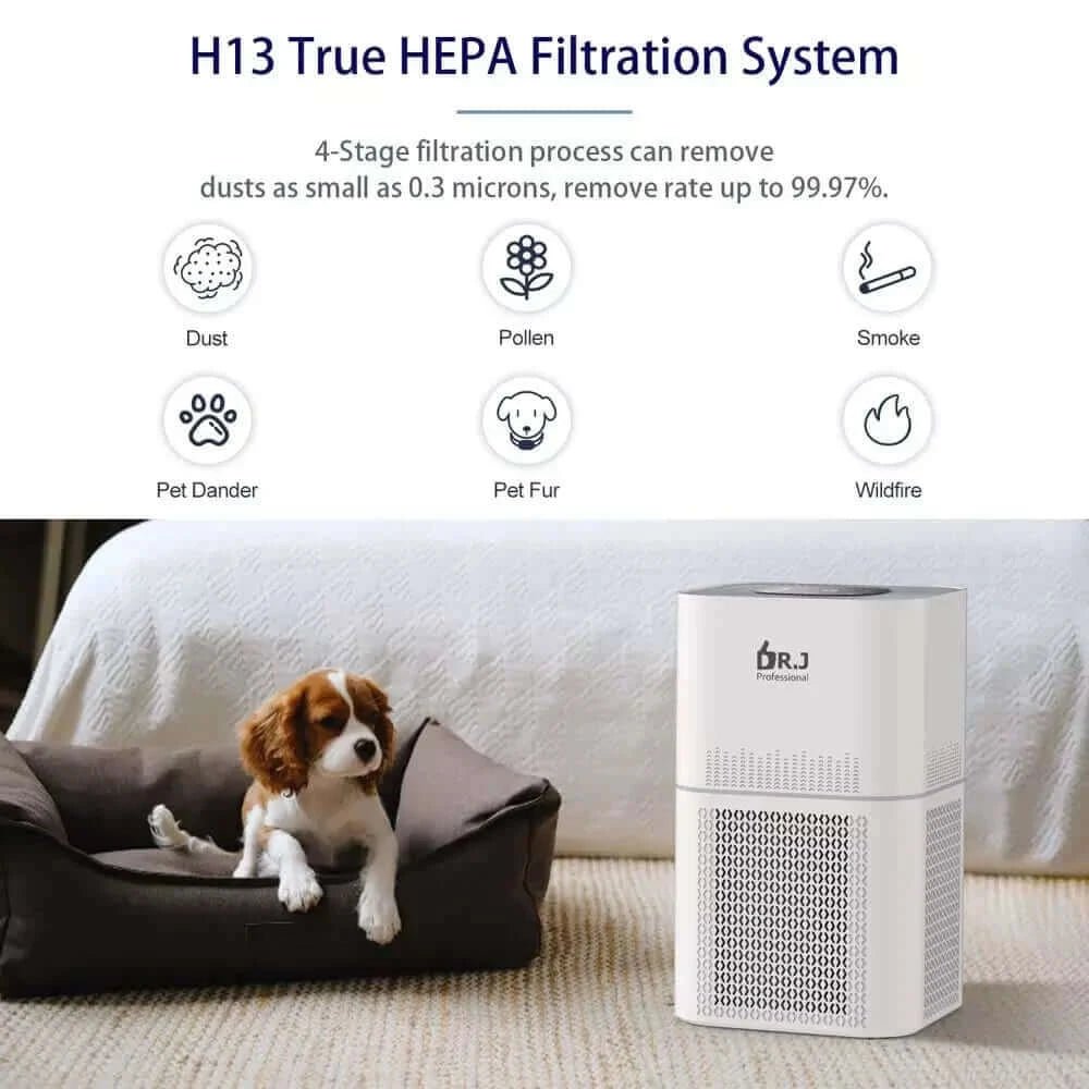 DR. J Professional Smart WiFi HEPA Air Purifier for Home up to 1350ft