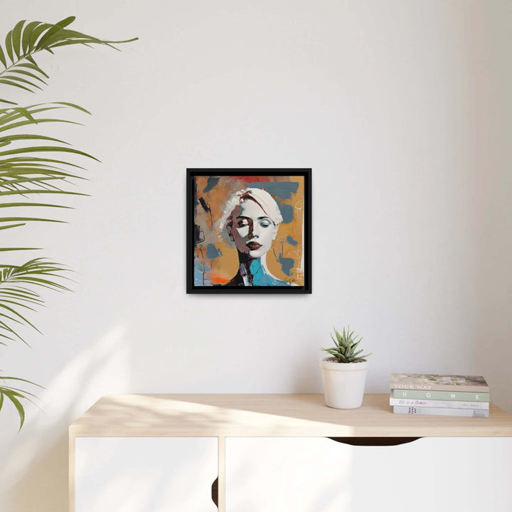 Woman Abstract Portrait - Canvas Wall Art with Frame by QueenNoble