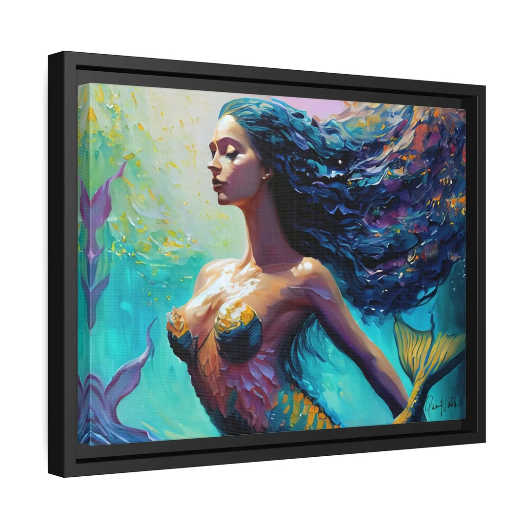 Mermaid Canvas Wall Art With Frame - By QueenNoble