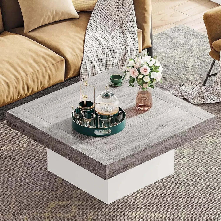 Farmhouse Square Coffee Table for Living Room