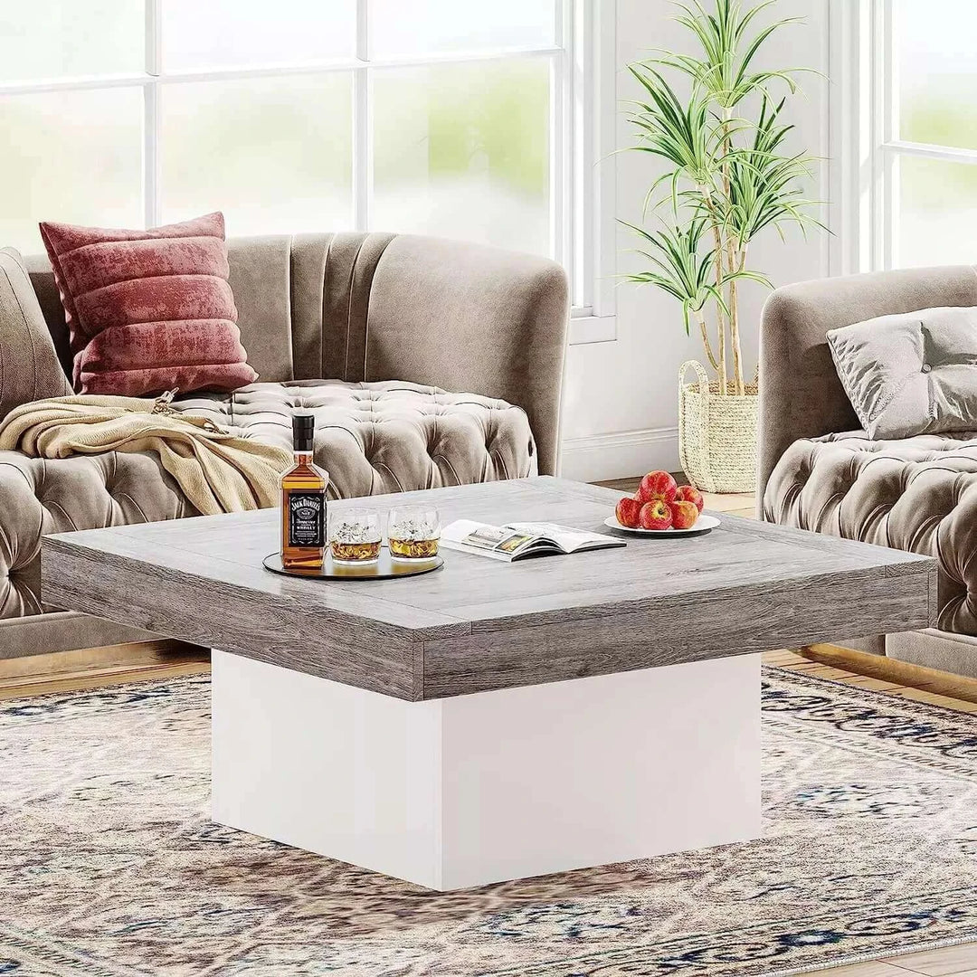 Farmhouse Square Coffee Table for Living Room