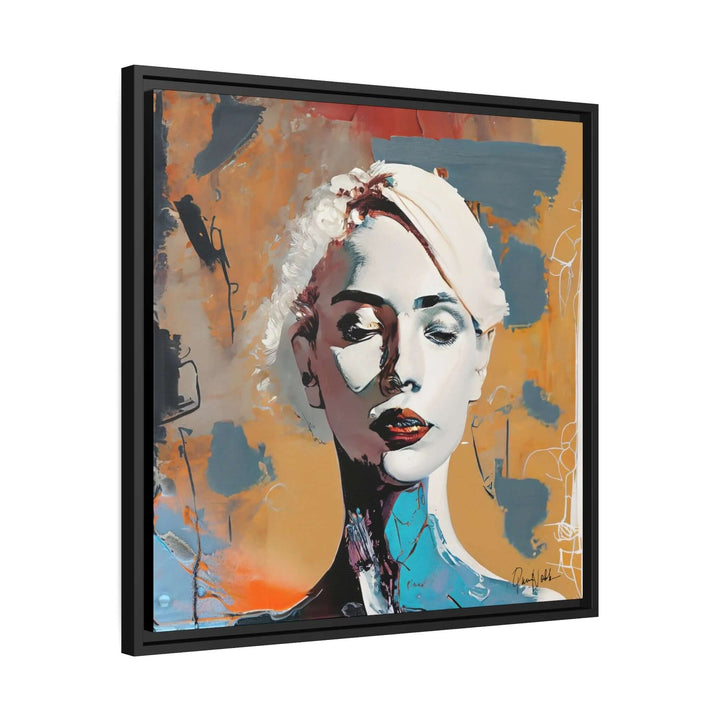 Woman Abstract Portrait - Canvas Wall Art with Frame by QueenNoble