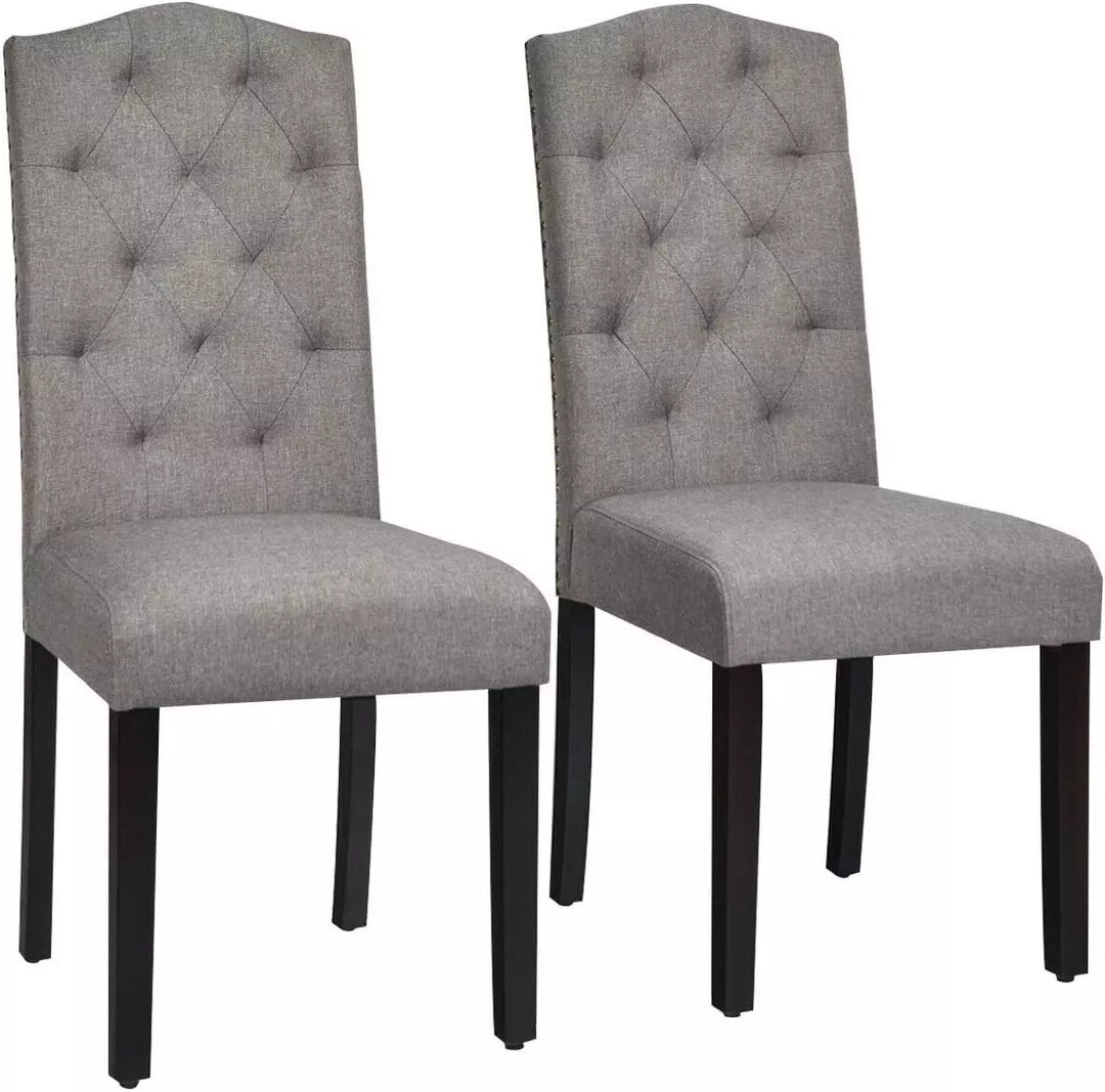 Giantex Dining Chairs Set of 2, for Kitchen and Dining Room, Grey