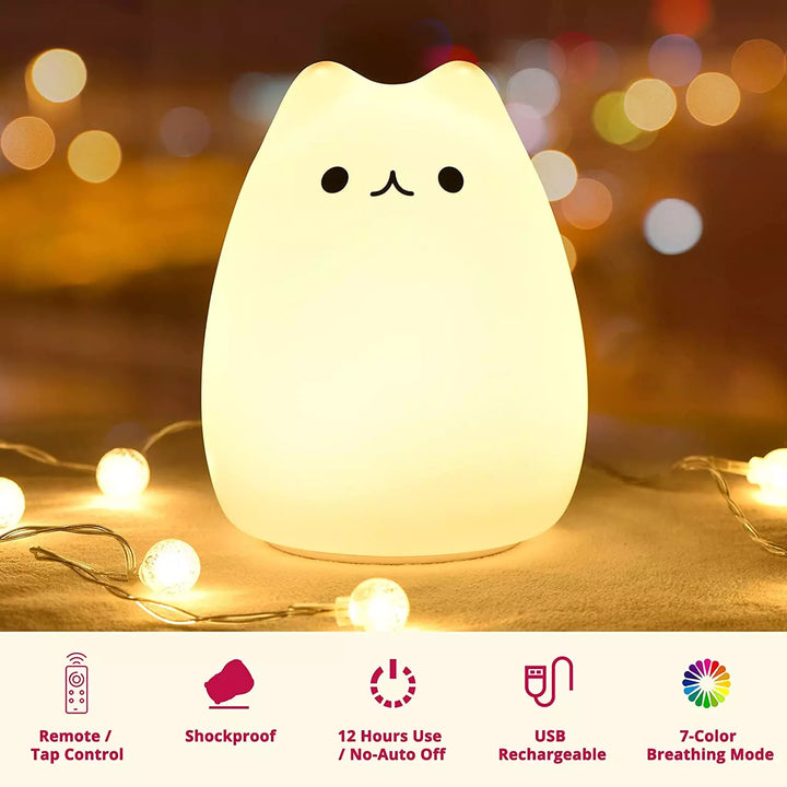 GoLine Cat Lamp with Remote Control, A Perfect Gift for Teens and Kids