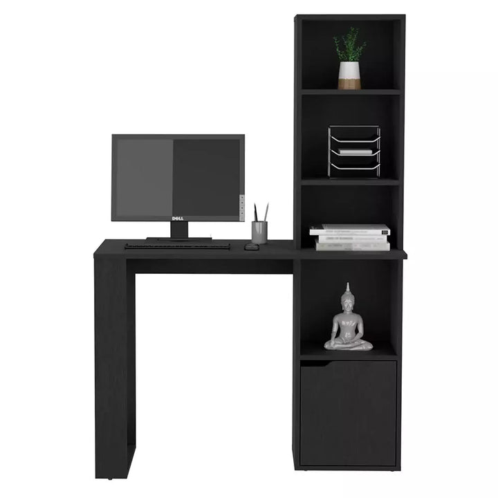 Office Desk Aragon with Four-Tier Bookcase and Lower Cabinet