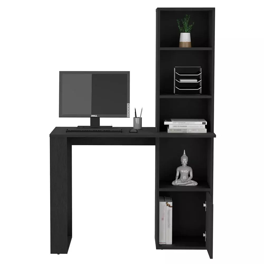 Office Desk Aragon with Four-Tier Bookcase and Lower Cabinet