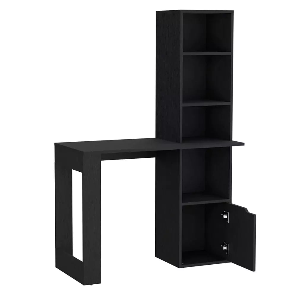 Office Desk Aragon with Four-Tier Bookcase and Lower Cabinet