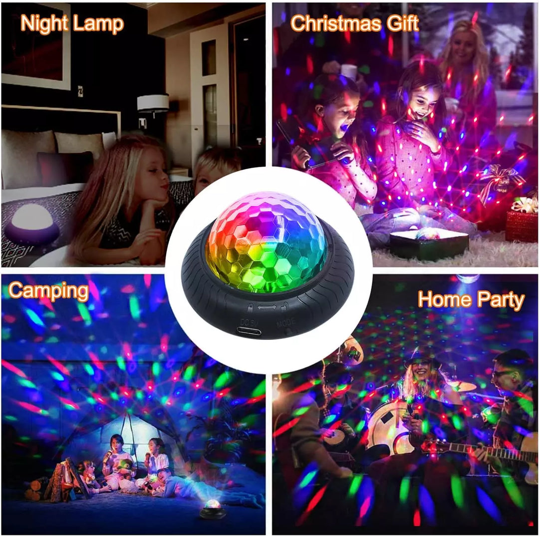 Set of 2 Portable DJ Light Ball, Multicolor Sound Activated Disco Ball