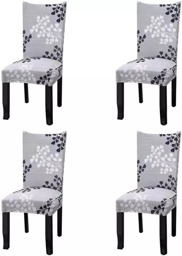 Set of 4 Stretch Dining Chair Covers, Removable Chair Slipcovers