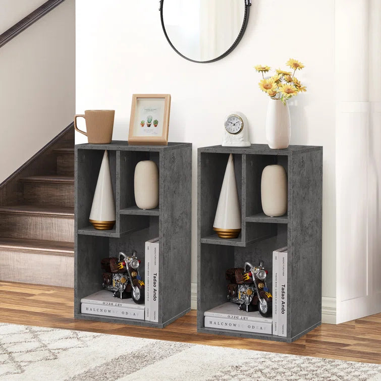 Set of 2 Small Modern Bookcases