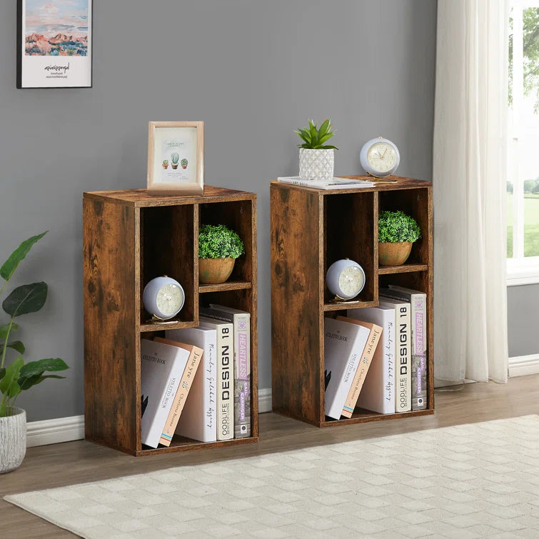 Set of 2 Small Modern Bookcases