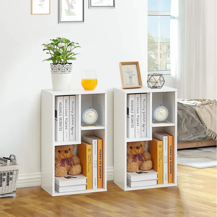 Set of 2 Small Modern Bookcases