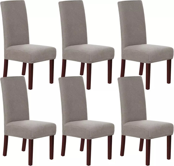 Stretch Dining Chair Covers, Set of 6 Chair Covers for Dining Room