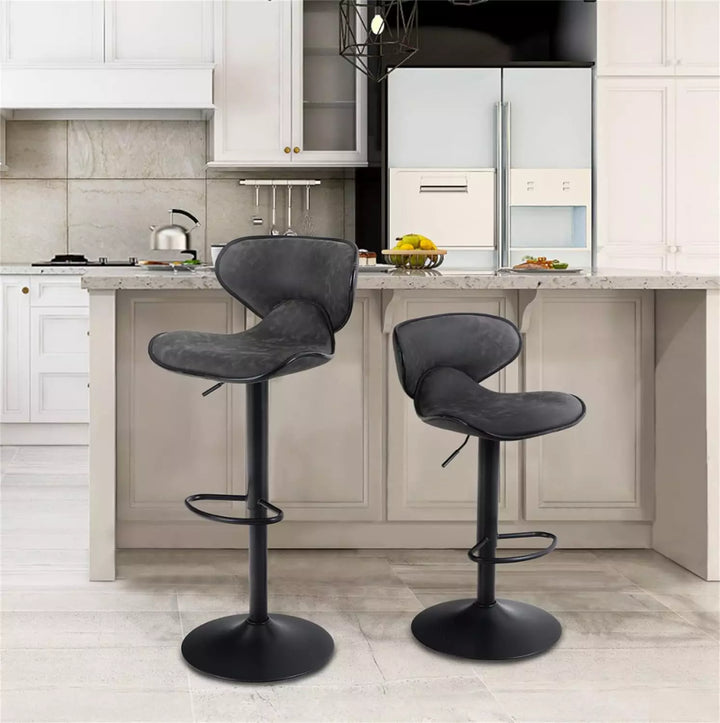 Swivel Bar Stools Set of 2 Adjustable Counter Height Bar Stools