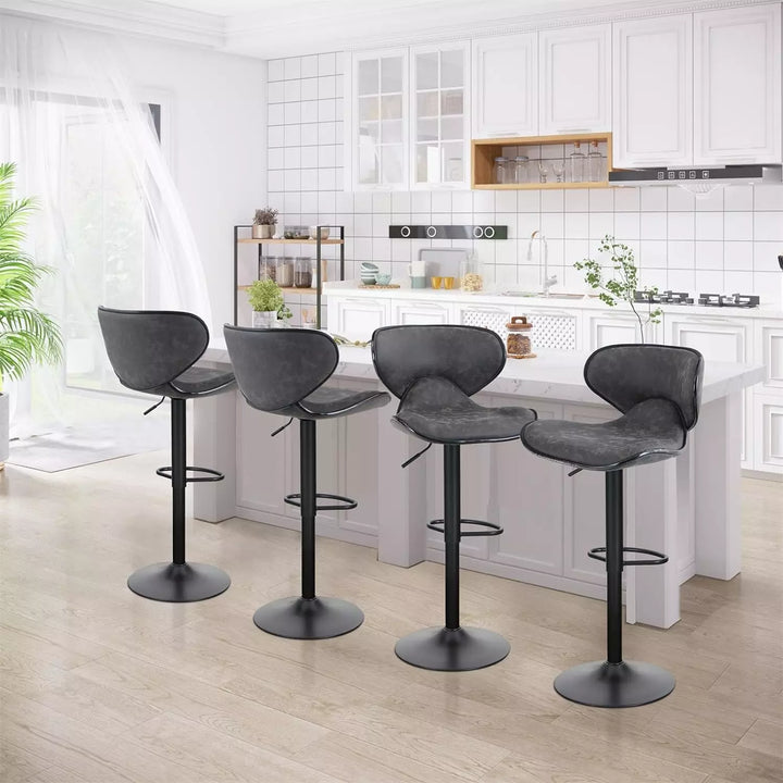 Swivel Bar Stools Set of 2 Adjustable Counter Height Bar Stools