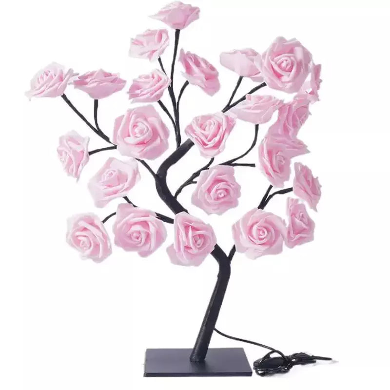 Romantic 24 LED Rose Tree Light with USB Plug