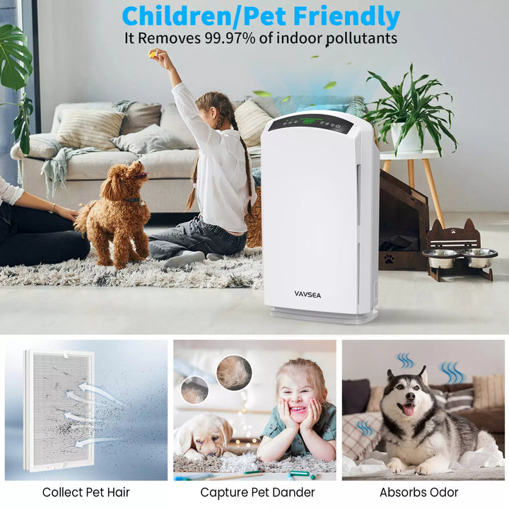 VAVSEA HEPA Air Purifier: Large Room, 3067 Sq Ft Coverage